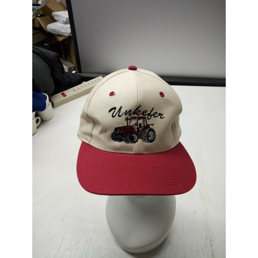Vintage Falcon Headwear Snapback Hat Unkefer Equipment With Red Tractor